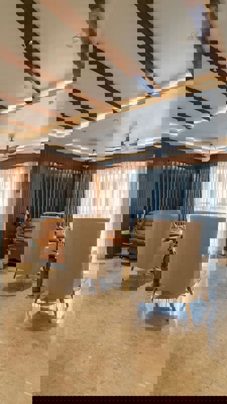 Living Room in 3 BHK Apartment at UKN Miraya Brunton, Ashok Nagar – for Rent