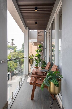 Balcony in 3 BHK Apartment at UKN Miraya Brunton, Ashok Nagar – for Rent