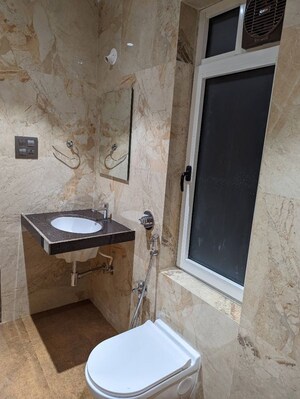 Bathroom in 3 BHK Apartment at Sunshine Infinity, Wadala – for Rent