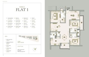 Floor Plan in 3 BHK Apartment at Myscape Palma, Financial District – for Sale