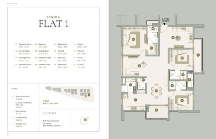 Floor Plan, myscape-palma 3 Bedroom 2517 Sq.Ft. Apartment In Financial District Hyderabad 10193271