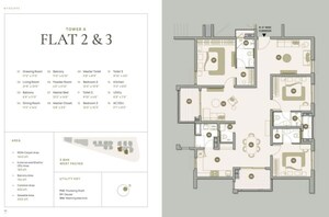 Floor Plan in 3 BHK Apartment at Myscape Palma, Financial District – for Sale