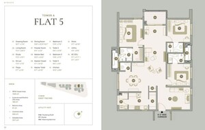 Floor Plan in 3 BHK Apartment at Myscape Palma, Financial District – for Sale