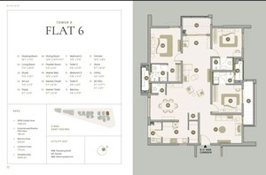 Floor Plan in 3 BHK Apartment at Myscape Palma, Financial District – for Sale