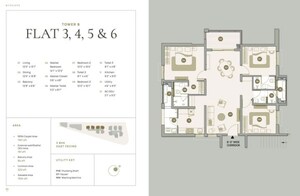 Floor Plan in 3 BHK Apartment at Myscape Palma, Financial District – for Sale