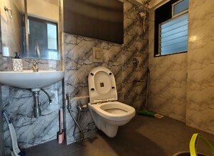 Bathroom in 2.5 BHK Apartment at One Hiranandani Park, Ghodbunder Road – for Rent