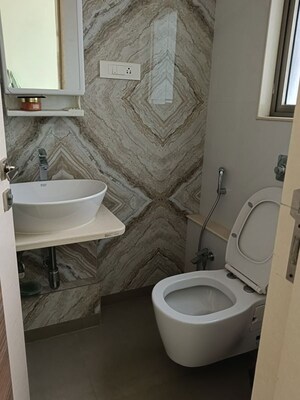 Bathroom in 2 BHK Apartment at Chandak Cornerstone, Worli – for Rent