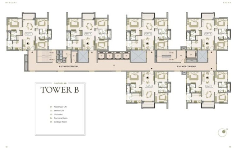 Floor Plan, myscape-palma 3 Bedroom 2596 Sq.Ft. Apartment In Financial District Hyderabad 10193330