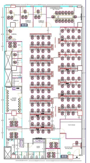 Floor Plan in  Office Space at Pinnacle Business Park, Andheri East – for Rent