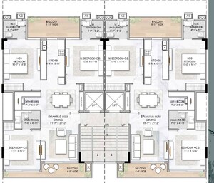 Floor Plan in 3.5 BHK Apartment at M3M Soulitude, Sector 89 – for Sale