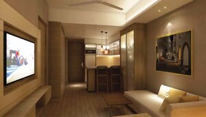 Living Room in Studio Apartment at Gaur Aerocity, Gaur Yamuna City – for Sale