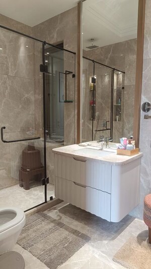 Bathroom in 3 BHK Builder Floor at Anand Lok – for Rent