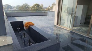 Balcony in 3 BHK Builder Floor at Anand Lok – for Rent