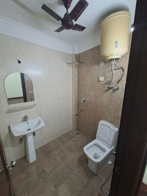 Bathroom in 3 BHK Builder Floor at Kailash Colony – for Rent