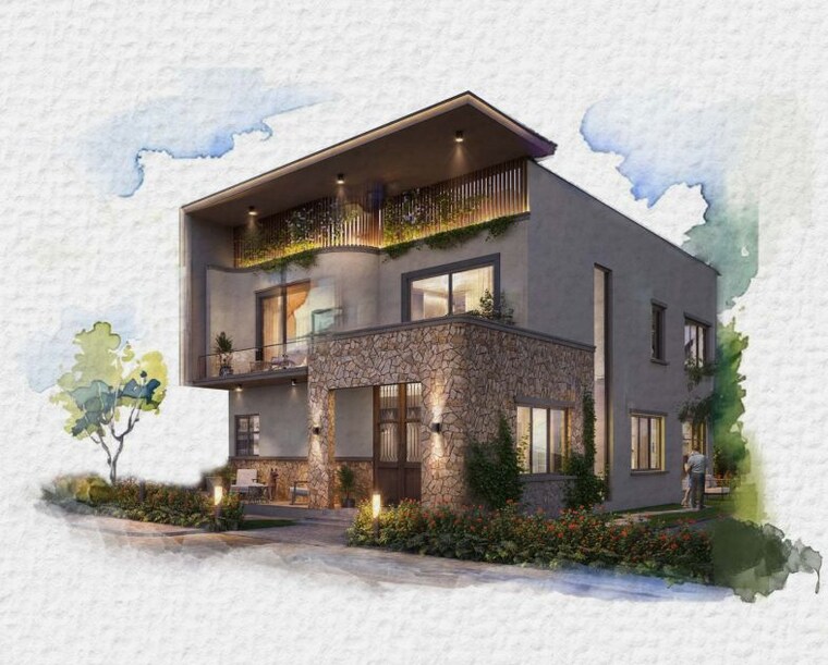 Exterior View, lansum-evana 3 Bedroom 3515 Sq.Ft. Villa In Kandawada Hyderabad 10194536