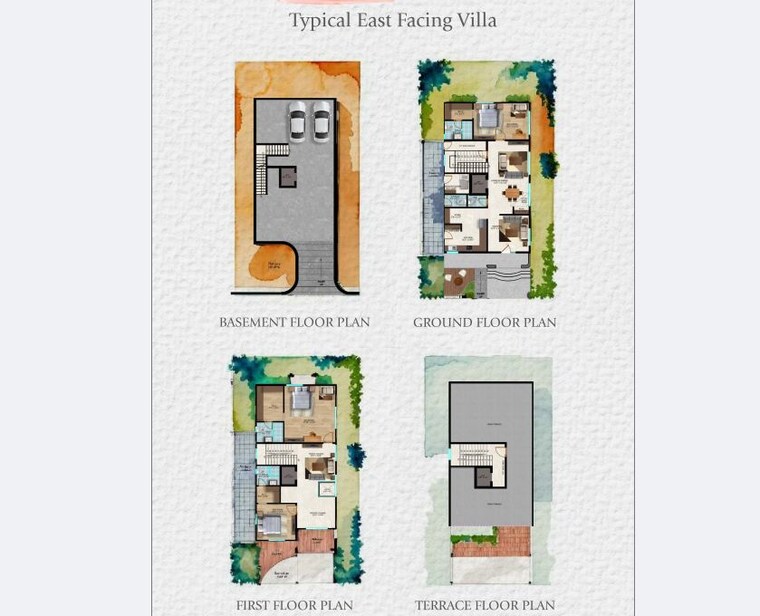 Floor Plan, lansum-evana 3 Bedroom 3515 Sq.Ft. Villa In Kandawada Hyderabad 10194536
