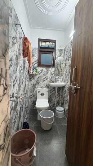 Bathroom in 1 BHK Builder Floor at Palm Residency Chhatarpur, Chattarpur – for Rent