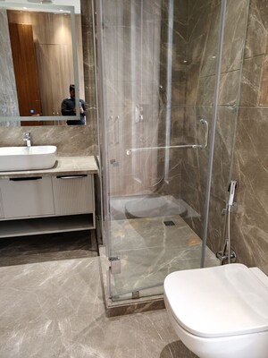 Bathroom in 4 BHK Builder Floor at Defence Colony – for Rent