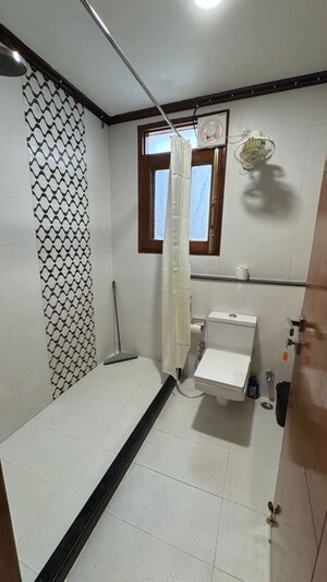Bathroom in 4 BHK Builder Floor at Chanakyapuri – for Rent