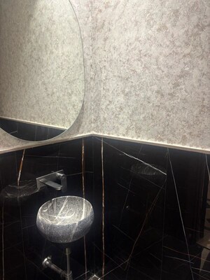 Bathroom in 3 BHK Apartment at Panchsheel Enclave – for Rent