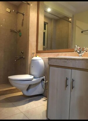 Bathroom in 3 BHK Apartment at Hiranandani Garden Brentwood, Powai – for Rent