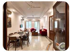 Living Room in 3 BHK Apartment at Greater Kailash – for Rent