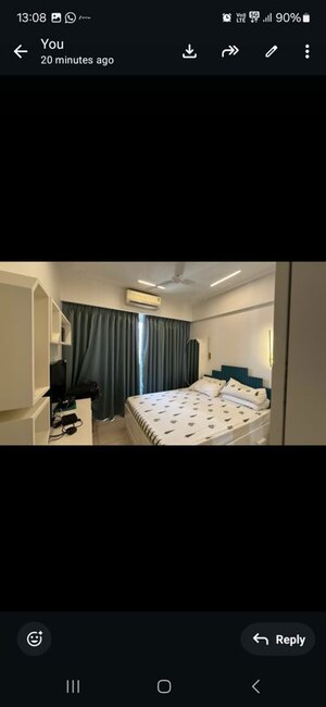 Bedroom in 2 BHK Apartment at L&T Crescent Bay T2, Parel – for Rent