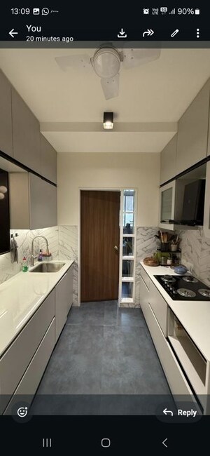 Kitchen in 2 BHK Apartment at L&T Crescent Bay T2, Parel – for Rent