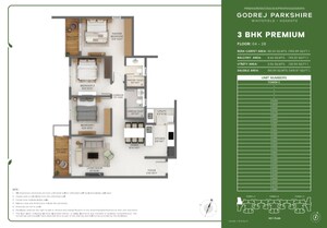 Floor Plan in 2 BHK Apartment at Godrej Parkshire, Hoskote – for Sale