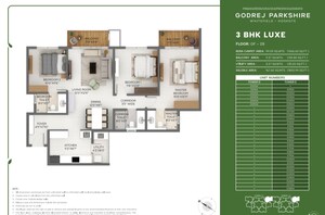 Floor Plan in 2 BHK Apartment at Godrej Parkshire, Hoskote – for Sale