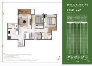 Floor Plan in 3 BHK Apartment at Godrej Parkshire, Hoskote – for Sale