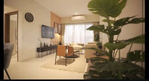 Living Room in 3 BHK Apartment at Godrej Parkshire, Hoskote – for Sale