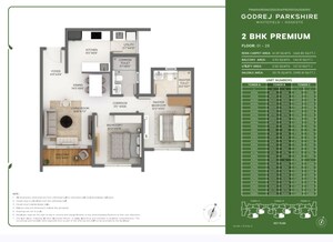 Floor Plan in 3 BHK Apartment at Godrej Parkshire, Hoskote – for Sale