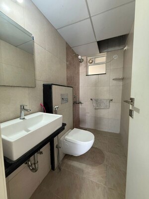 Bathroom in 3 BHK Apartment at Godrej Hillside, Mahalunge – for Rent