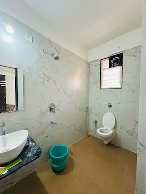 Bathroom in 3 BHK Apartment at GK Aryavat, Ravet – for Rent