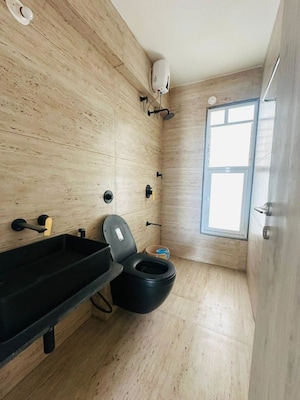 Bathroom in 3 BHK Apartment at Unique K Shire, Punawale – for Rent