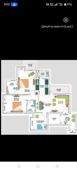 3 BHK 1575 Sq.Ft. Apartment in Amrapali Heartbeat City