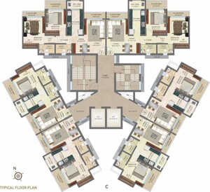 Floor Plan in 2 BHK Apartment at Raj Akshay, Mira Road – for Rent