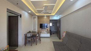 Living Room in 1 BHK Apartment at Rutu City, Thane West – for Rent