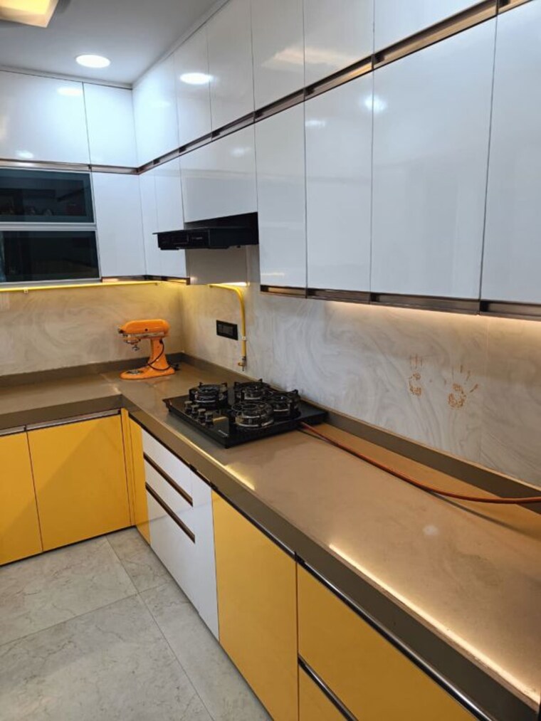 Kitchen, velocity-hill-spring 3 Bedroom 900 Sq.Ft. Apartment In Ghodbunder Road Thane 10197562