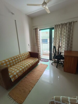 Living Room in 1 BHK Apartment at Duville Riverdale Suites, Kharadi – for Rent