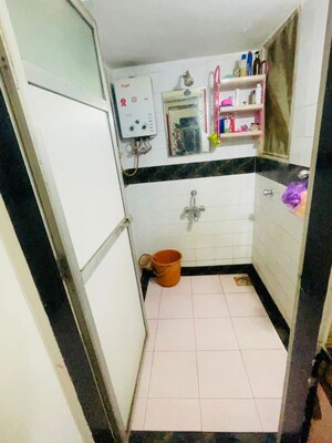 Kitchen in 1 BHK Apartment at Pratha Pushpa Society, Ghodbunder Road – for Rent