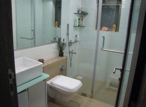 Bathroom in 3 BHK Apartment at Emerald Building, Chembur – for Rent