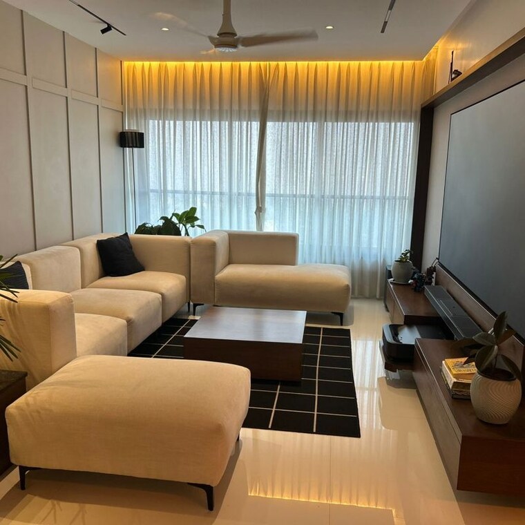 Living Room, godrej-platinum-vikhroli-east 3 Bedroom 1700 Sq.Ft. Apartment In Godrej & Boyce Industry Estate Mumbai 10198733