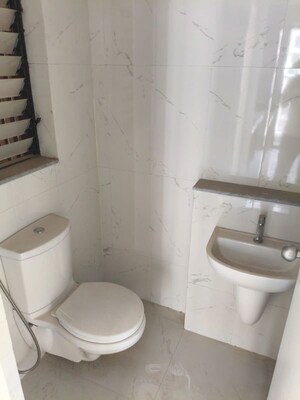 Bathroom in 1.5 BHK Apartment at Runwal Gardens Phase 2, Dombivli East – for Rent