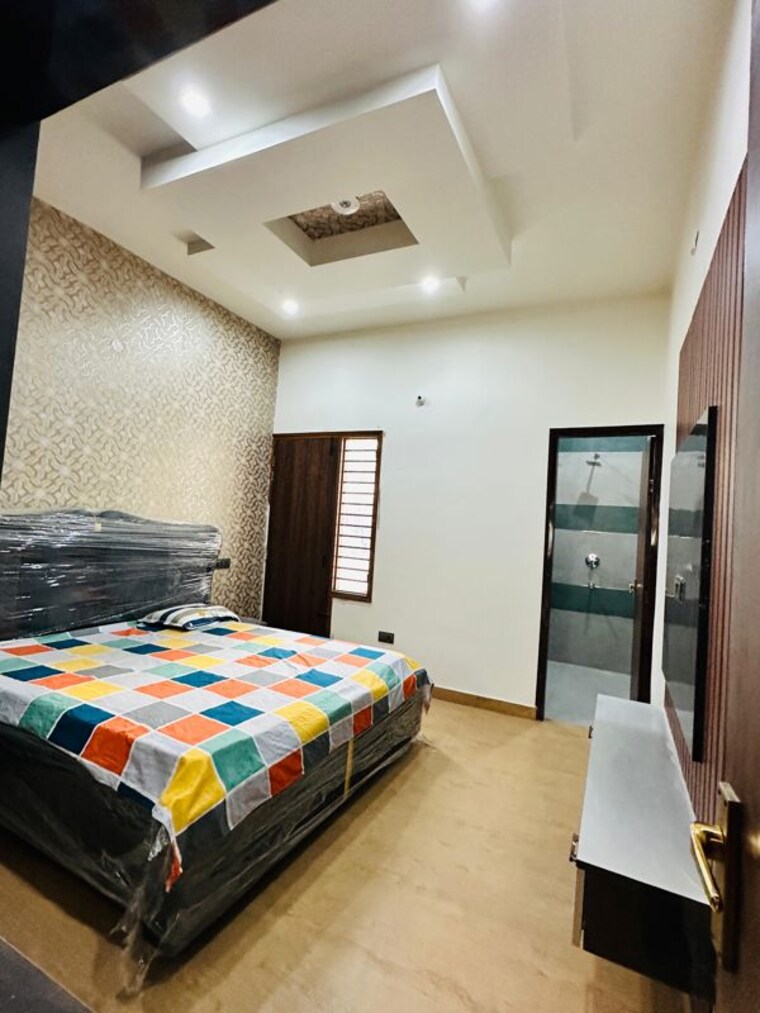 Bedroom, aditya-palm-court 3 Bedroom 1503 Sq.Ft. Villa In Vip Road Zirakpur 10199479