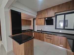 Kitchen in 3 BHK Apartment at Puravankara Purva Atmosphere, Thanisandra Main Road – for Rent