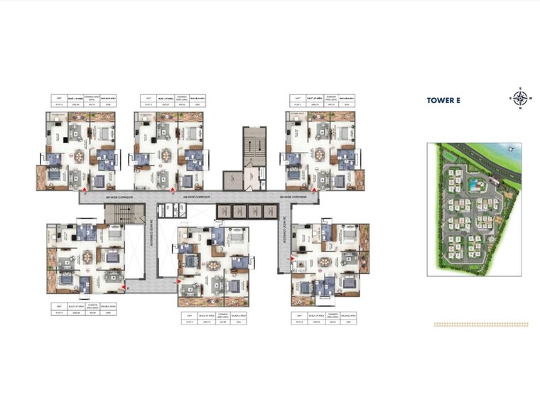 Master Plan, candeur-lakescape 3 Bedroom 1949 Sq.Ft. Apartment In Kondapur Hyderabad 10199985