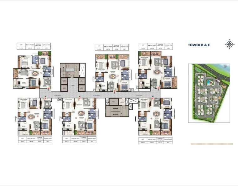 Master Plan, candeur-lakescape 3 Bedroom 1917 Sq.Ft. Apartment In Kondapur Hyderabad 10200140