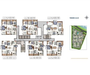 Master Plan in 3.5 BHK Apartment at Candeur Lakescape, Kondapur – for Sale